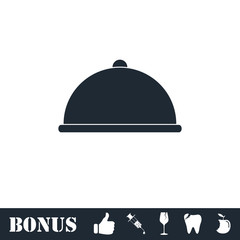 Covered Food icon flat