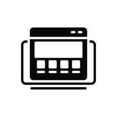 Black solid icon for product website