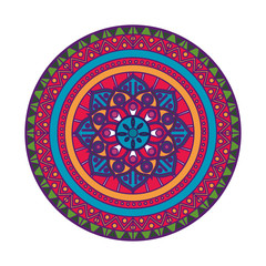 tradicional indian embroidery blanket icon