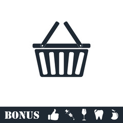 Basket icon flat