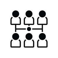 Black solid icon for business affiliate network