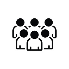 Black solid icon for group cluster
