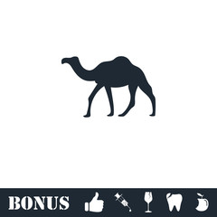 Camel icon flat