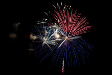 Fireworks display at 4th of July holiday celebration
