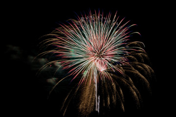 Fireworks display at 4th of July holiday celebration