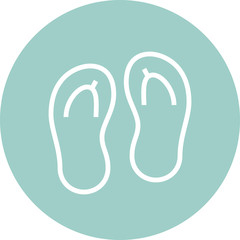 Flip Flops Sandals Outline Icon