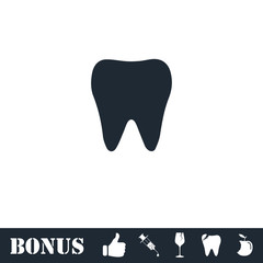 Tooth icon flat