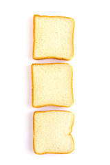 Thin bread on a white background