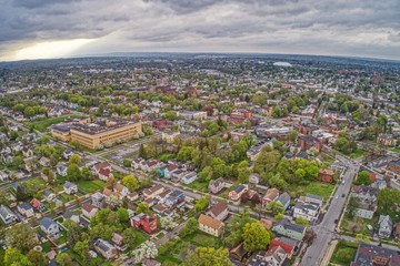 Aerial View of Downtown Utica in Upstate New York