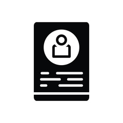 Black solid icon for profile delineation 