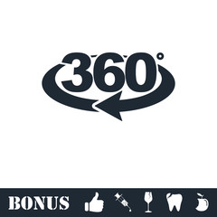 360 degree icon flat