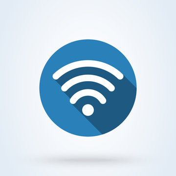 wi-fi signal sign Simple vector modern icon design illustration.