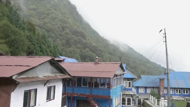 Fog over a Nepalese Mountain Village, Ghorepani, Annapurna
