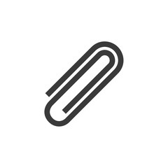 Attachment, paperclip icon template black color editable. Paperclip symbol vector sign isolated on white background. Simple logo vector illustration for graphic and web design.