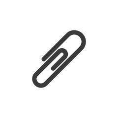 Attachment, paperclip icon template black color editable. Paperclip symbol vector sign isolated on white background. Simple logo vector illustration for graphic and web design.