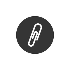 Attachment, paperclip icon template black color editable. Paperclip symbol vector sign isolated on white background. Simple logo vector illustration for graphic and web design.
