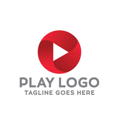 Play Logo For Technology Design With Colorful Style Concept. Digital Logo Company with Media  Player Concept. Triangle and Gradient Symbols. Movie Icon for Business, website, Studio, Media, Internet.