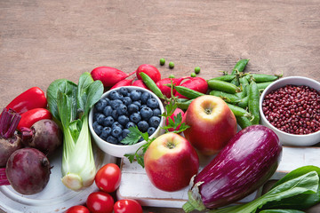 Healthy food  high in anthocyanins
