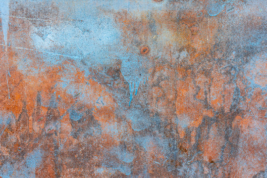 Metal texture with scratches and cracks which can be used as a background © chernikovatv