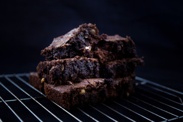Triple Chocolate Brownie Slices with Macademia