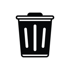 Black solid icon for trash debris