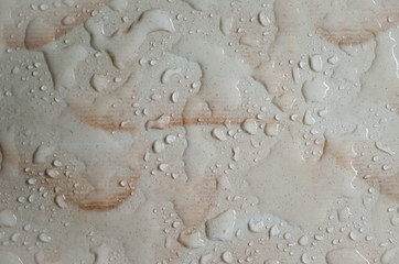 water drop on ceramic floor.