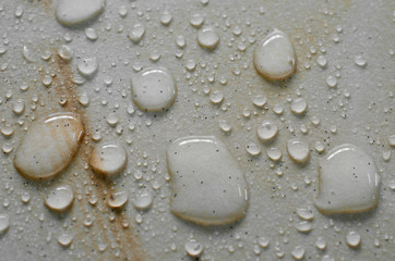 water drop on ceramic floor.