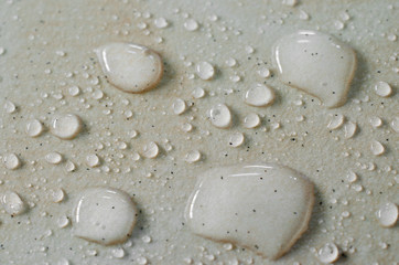 water drop on ceramic floor.