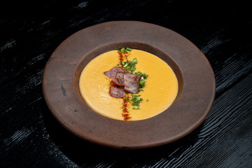 Split pea soup with smoked. Healthy homemade thick split soup-3.