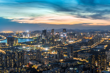 Fototapeta na wymiar Shenzhen Qianhai Free Trade Zone