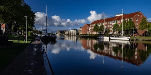 Deurstickers Falderndelft und Binnenhafen in Emden Ostfriesland © blende11.photo