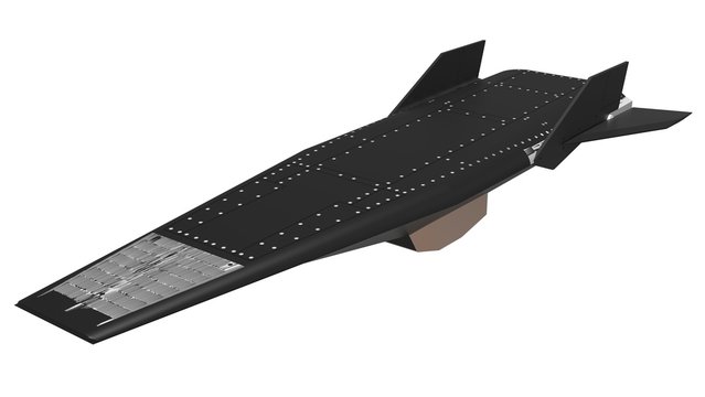 Unmanned experimental hypersonic aircraft X-43A. 3D illustration.