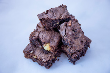 Triple Chocolate Brownie Slices with Macademia