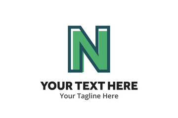 alphabet n letter unique simple logo creative design in flat style with color . n letter logo creative simple n logo creative design in flat style with color