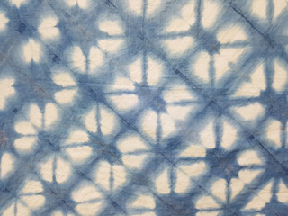 Thai style tie dyeing with traditional indigo natural dye