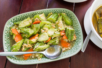 Stir fried Zucchini with eggs