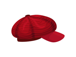 Red cap. Vector illustration on white background.