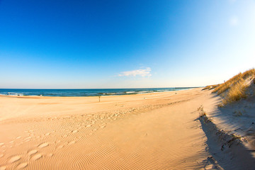 lonesome, unaffected beach of the Baltic Sea in Poland