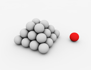 Red ball, different ball