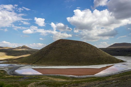 Lake Meke. Turkish: Meke Golu in Karapinar, Konya - Turkey