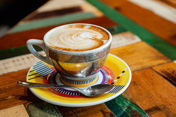 Cappuccino hot drink colours tasty breakfast