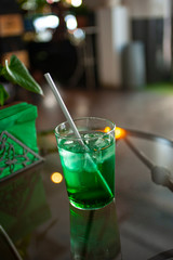 Ice drink summer green mint