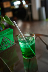 Ice drink summer green mint