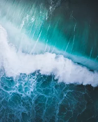 Zelfklevend Fotobehang abstract wave crashing from above © Denham