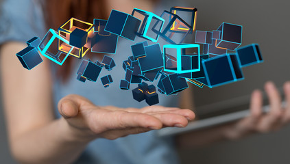 code data concept in hand