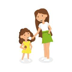 Kids eating ice cream