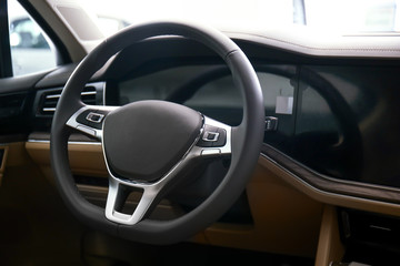 Salon of stylish modern car