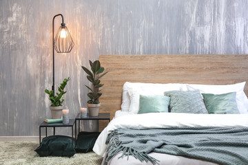 Stylish interior of bedroom