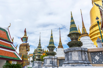 One landmark of Wat Phra Kaew in Bangkok, Thailand. A place everyone in every religion can be viewed.