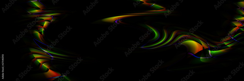 Fototapete Digital Art, panoramic abstract three-dimensional objects with soft lighting, Germany